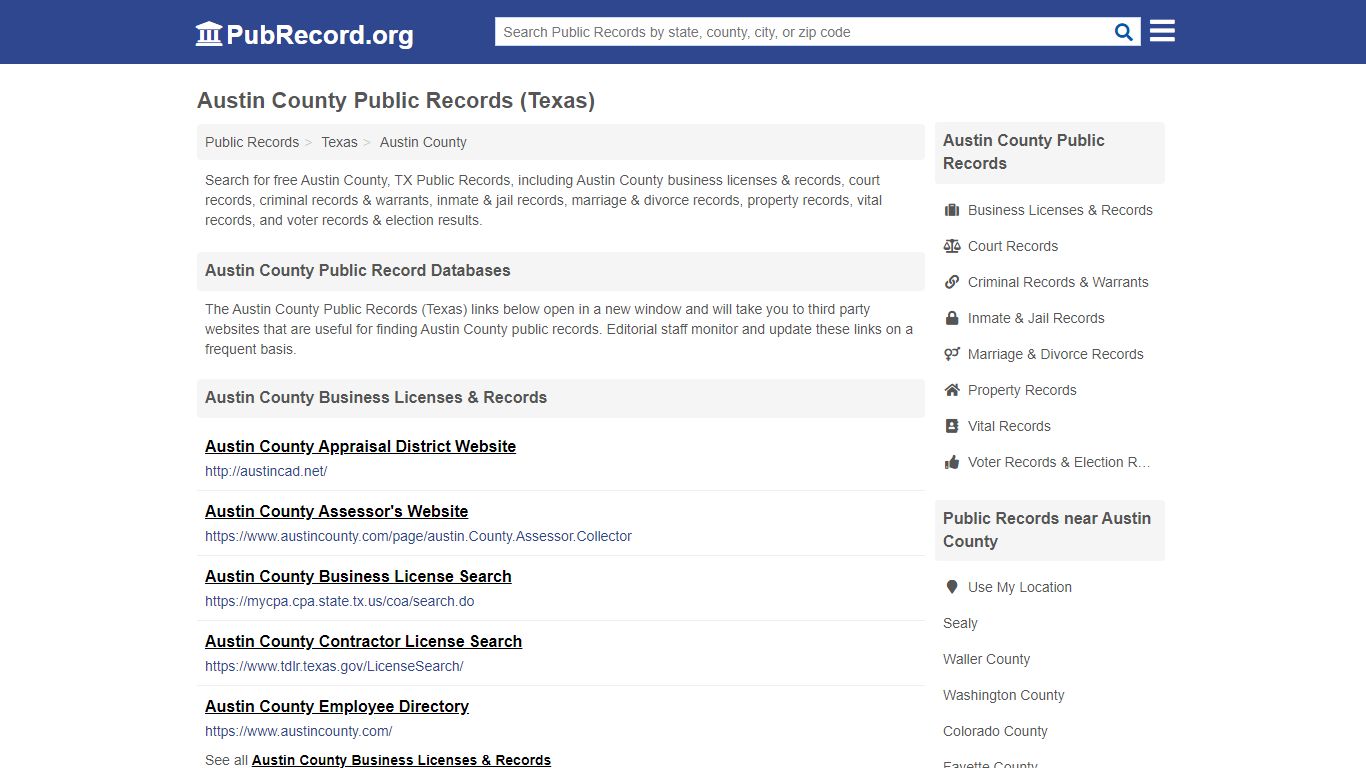 Free Austin County Public Records (Texas Public Records)